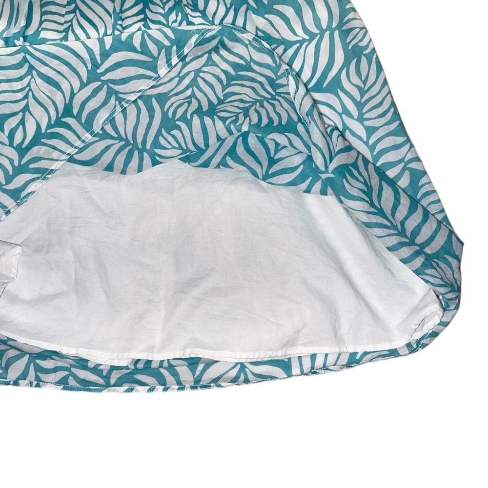 Tori Richard Women’s 100% Cotton Sleeveless Teal & White Hawaiian Dress ~ Size 2 - Picture 5 of 8